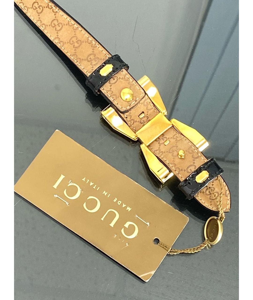 GUCCI Черный кожаный ремень, фото 4