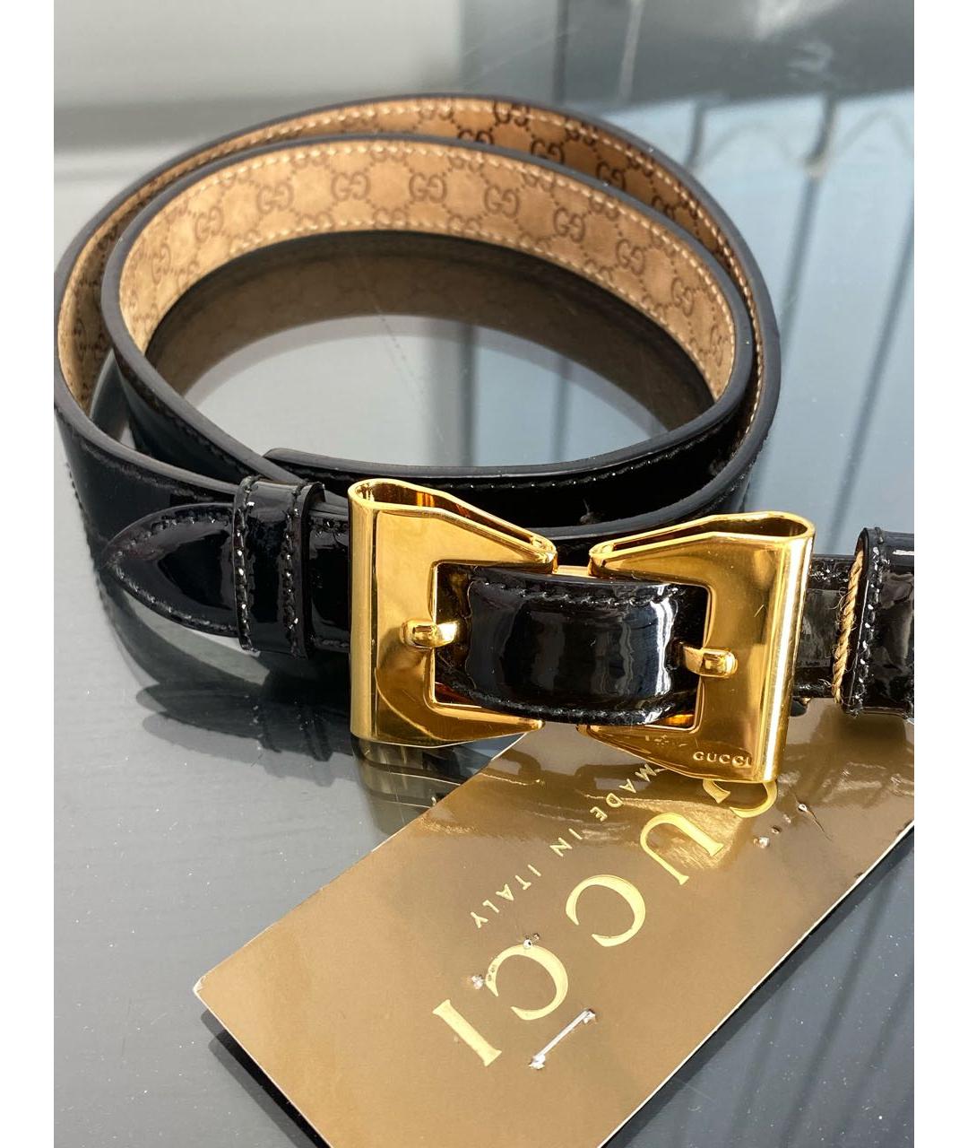 GUCCI Черный кожаный ремень, фото 6