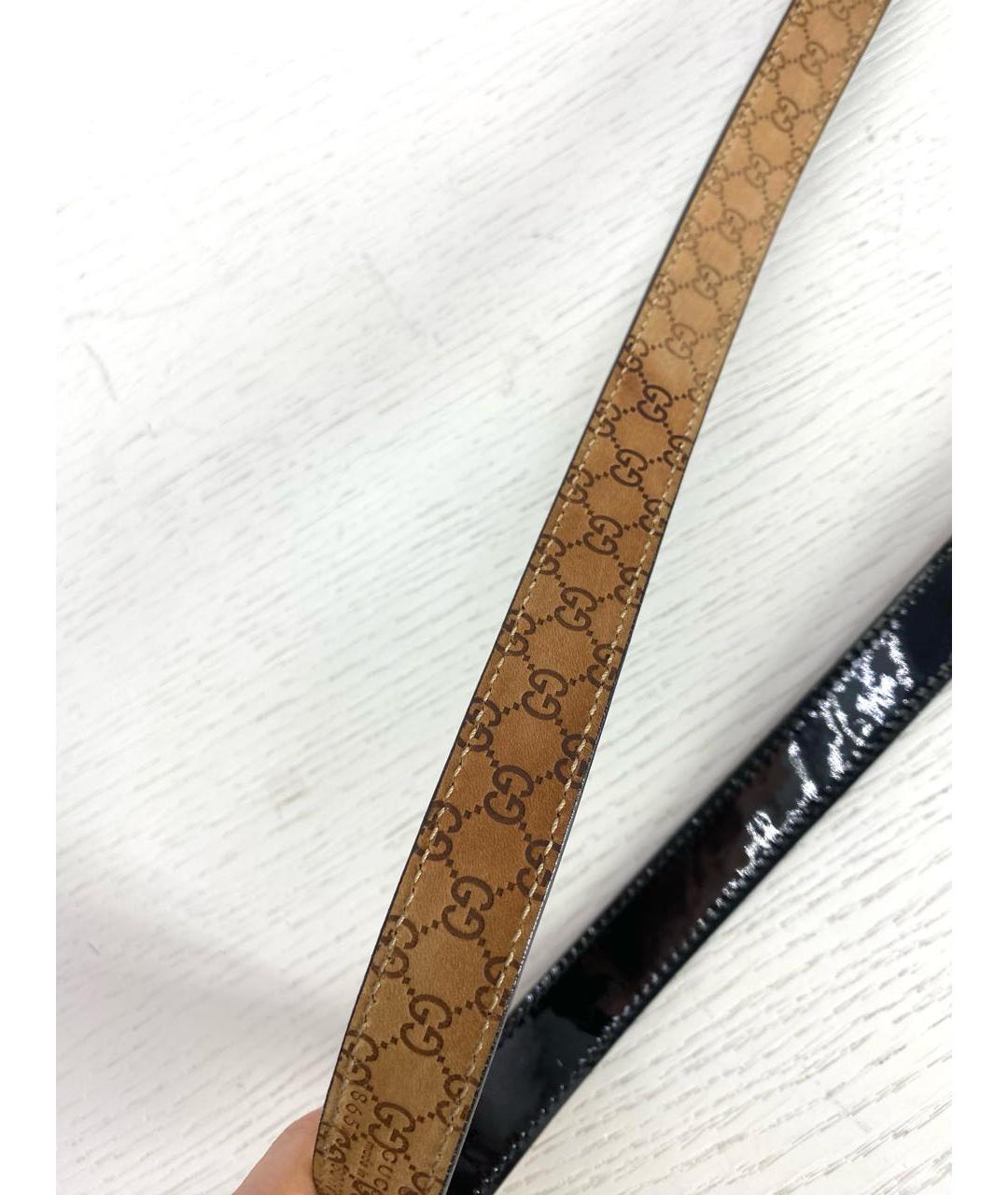 GUCCI Черный кожаный ремень, фото 8