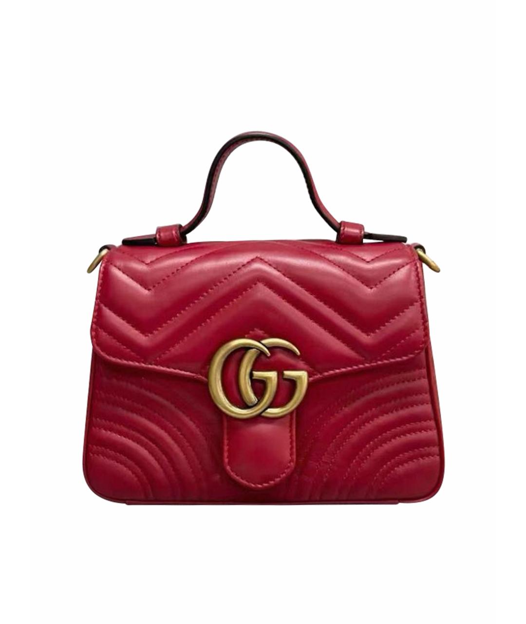 GUCCI Красная кожаная сумка через плечо, фото 1