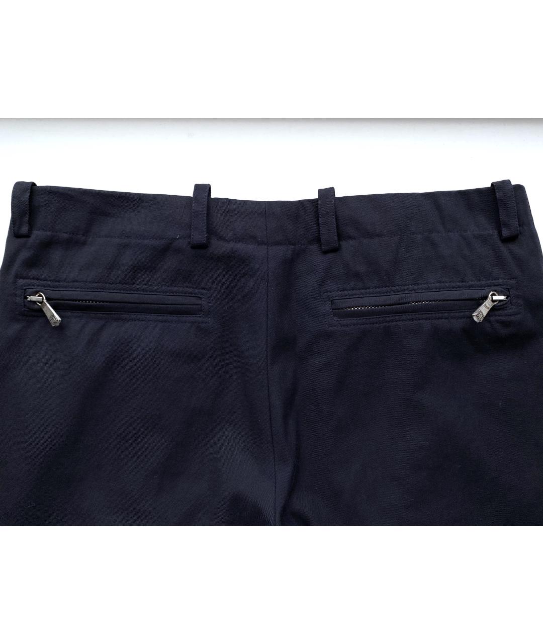 VERSACE Темно-синие шерстяные повседневные брюки, фото 6