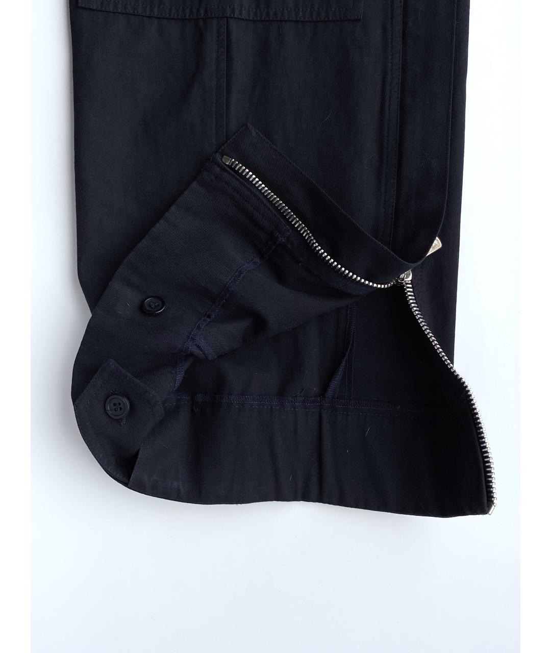 VERSACE Темно-синие шерстяные повседневные брюки, фото 9