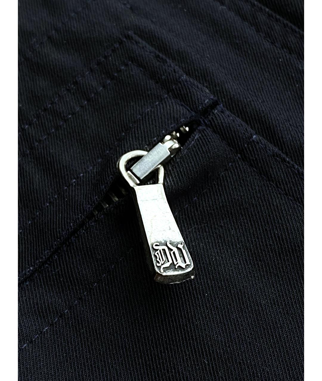 VERSACE Темно-синие шерстяные повседневные брюки, фото 7