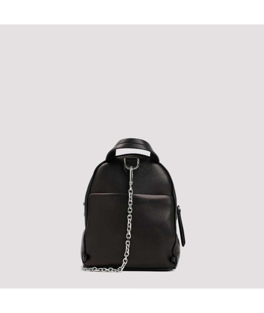 MAISON MARGIELA Черный кожаный рюкзак, фото 2