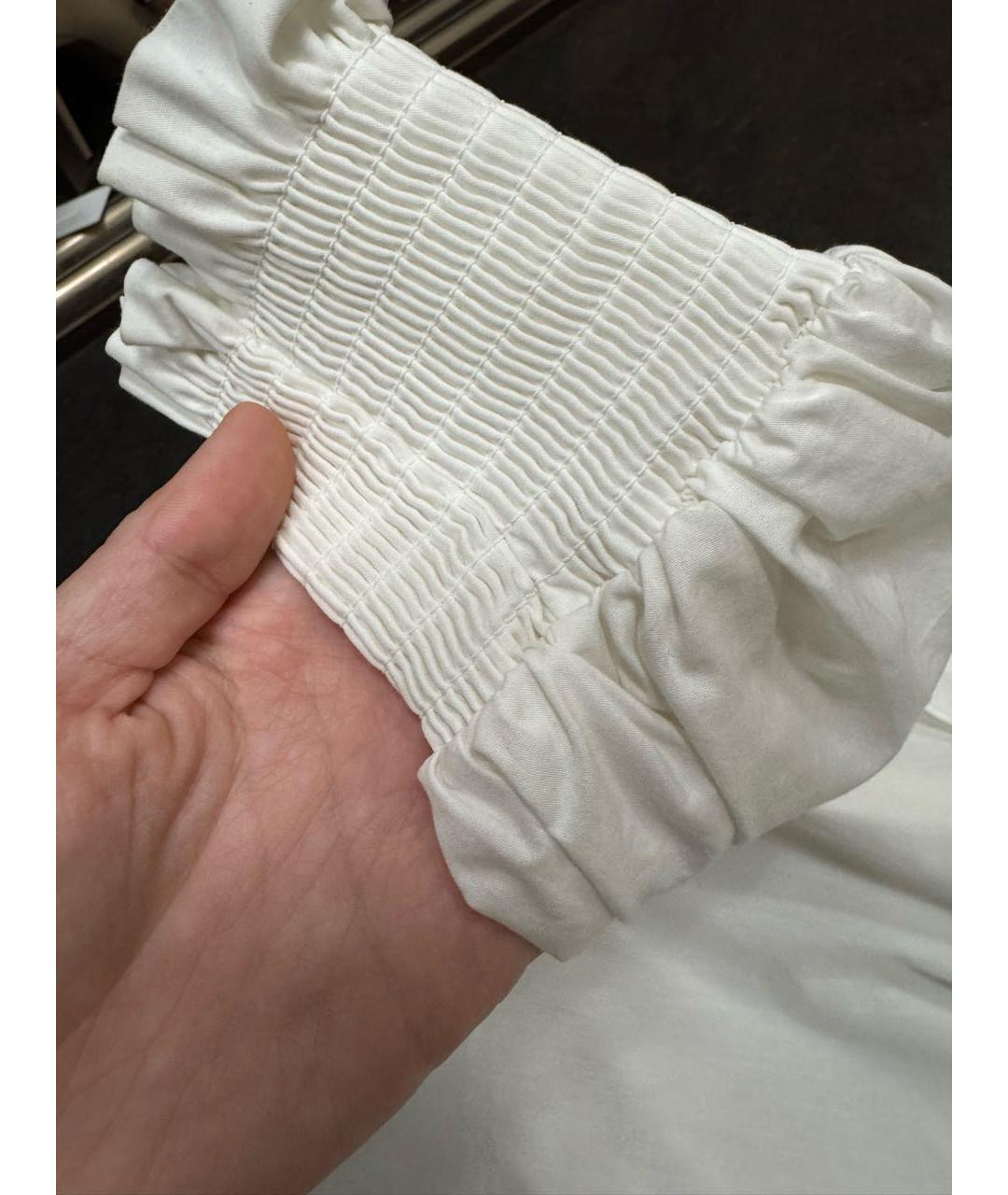 MAJE Белая хлопковая блузы, фото 4