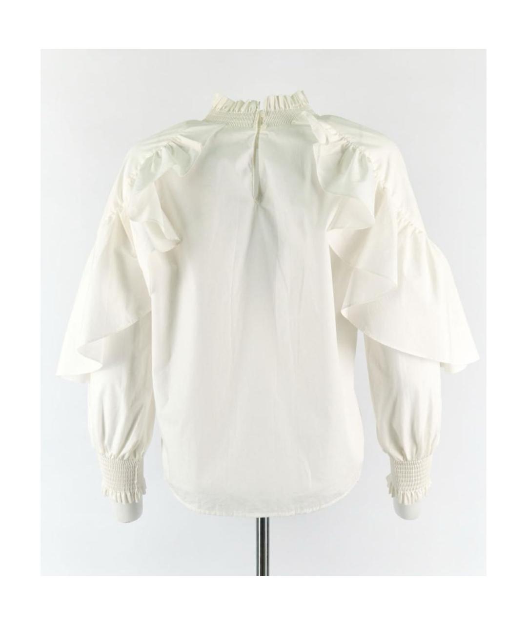 MAJE Белая хлопковая блузы, фото 2