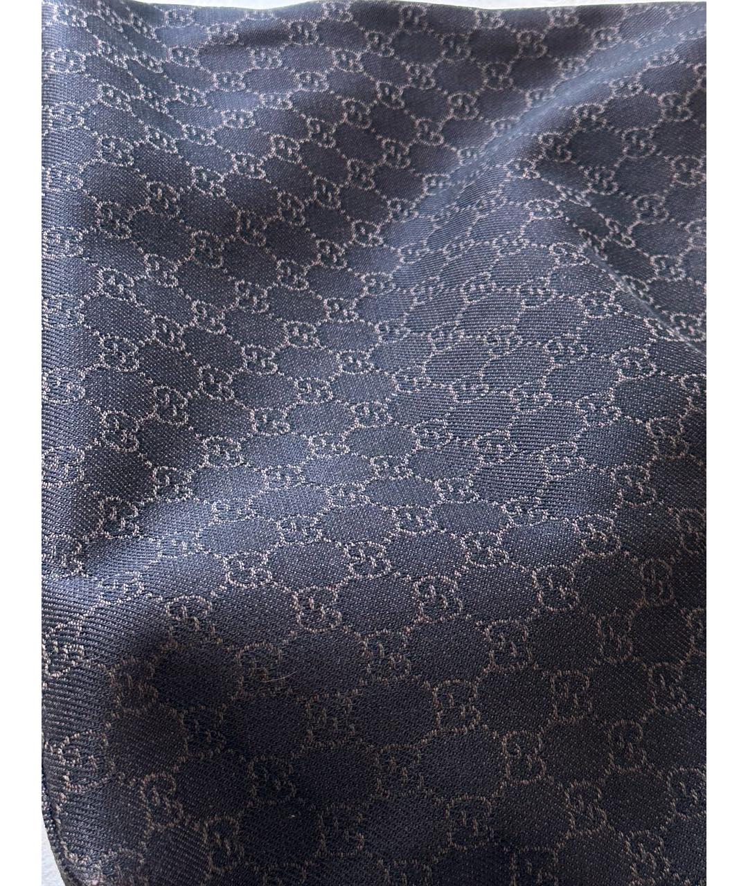 GUCCI Коричневая тканевая сумка с короткими ручками, фото 3