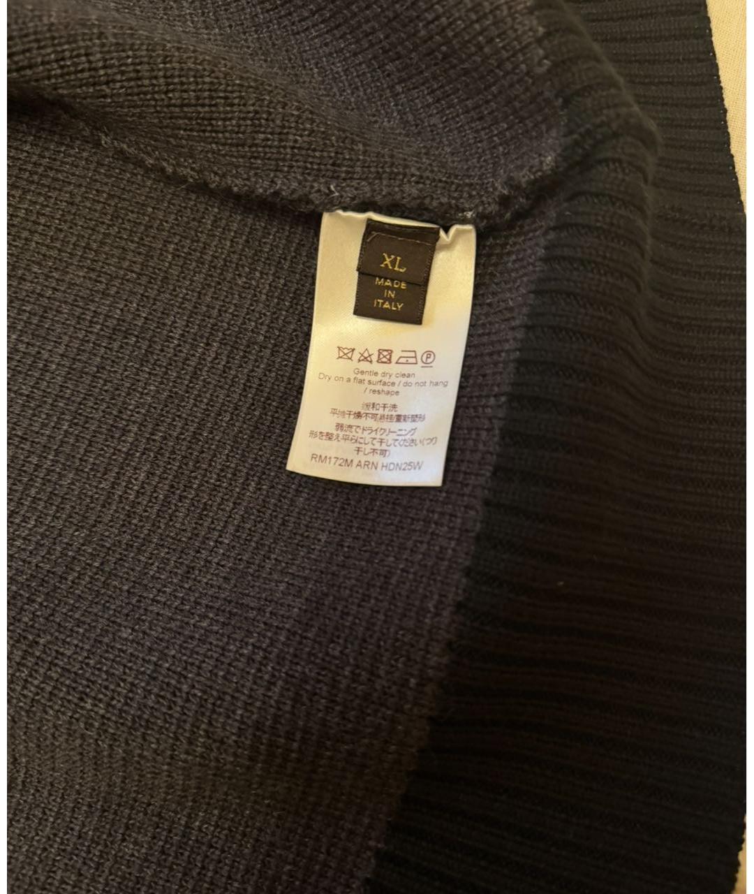 LOUIS VUITTON Антрацитовый шерстяной кардиган, фото 6