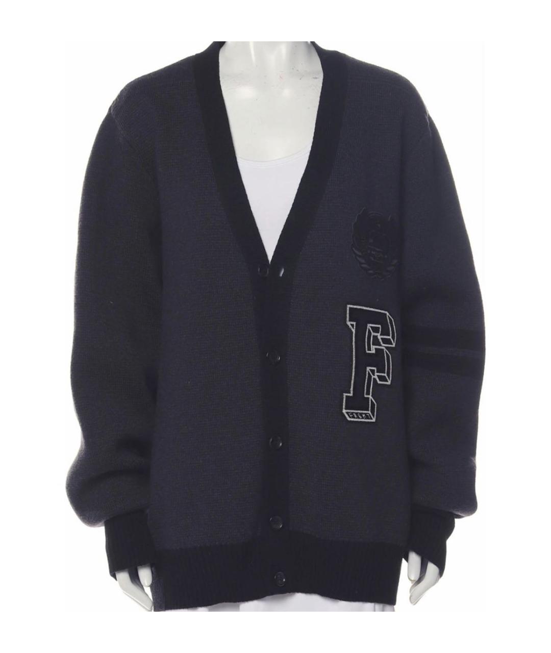 LOUIS VUITTON Антрацитовый шерстяной кардиган, фото 9