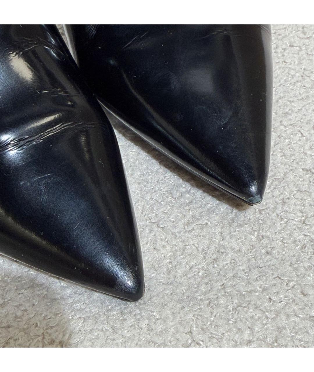 SAINT LAURENT Черные кожаные туфли, фото 7