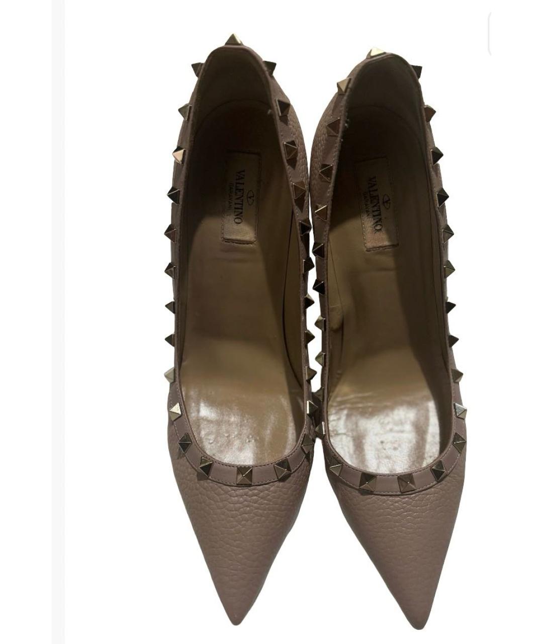 VALENTINO Бежевые кожаные туфли, фото 2