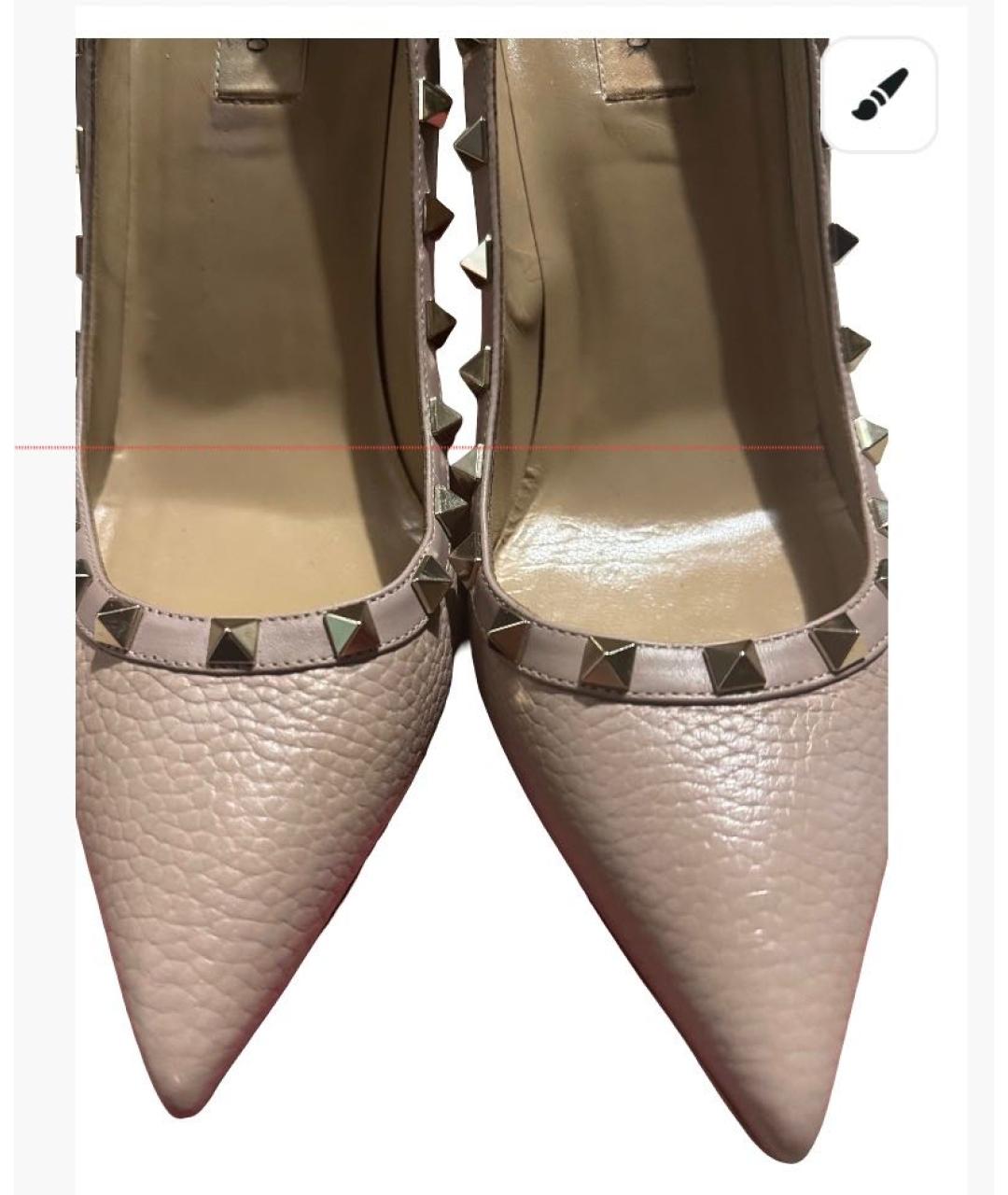 VALENTINO Бежевые кожаные туфли, фото 4