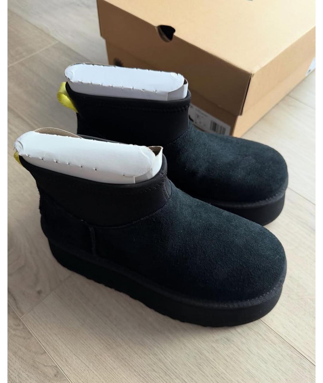 UGG AUSTRALIA Черные замшевые полусапоги, фото 3