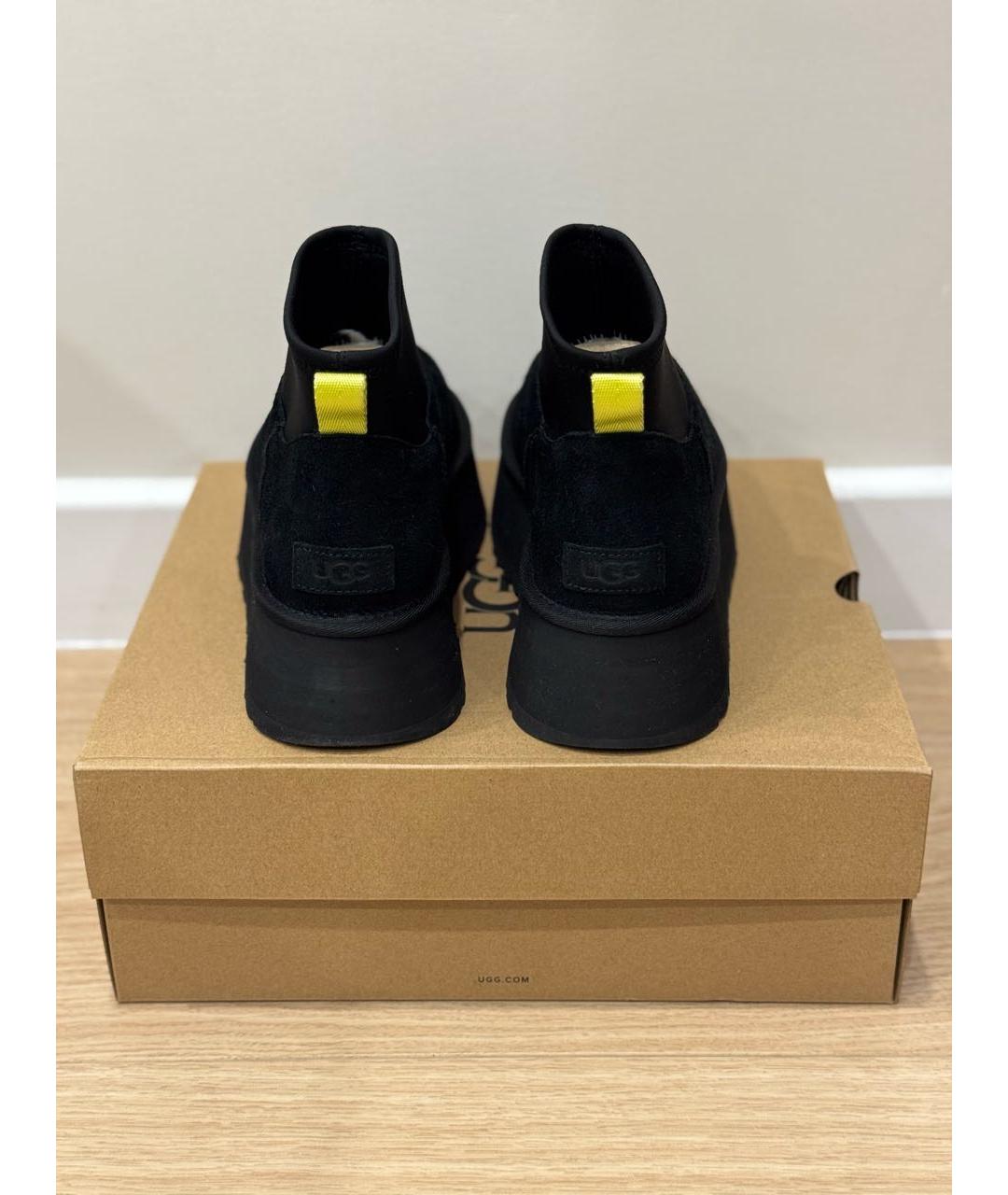 UGG AUSTRALIA Черные замшевые полусапоги, фото 3