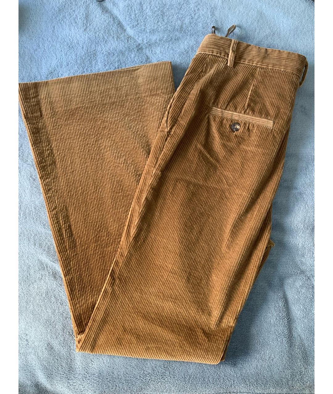 WEEKEND MAX MARA Коричневые бархатные брюки широкие, фото 7