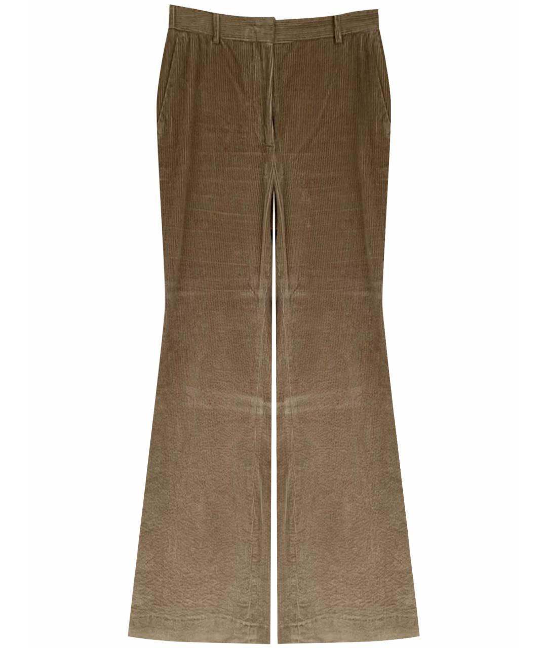 WEEKEND MAX MARA Коричневые бархатные брюки широкие, фото 1