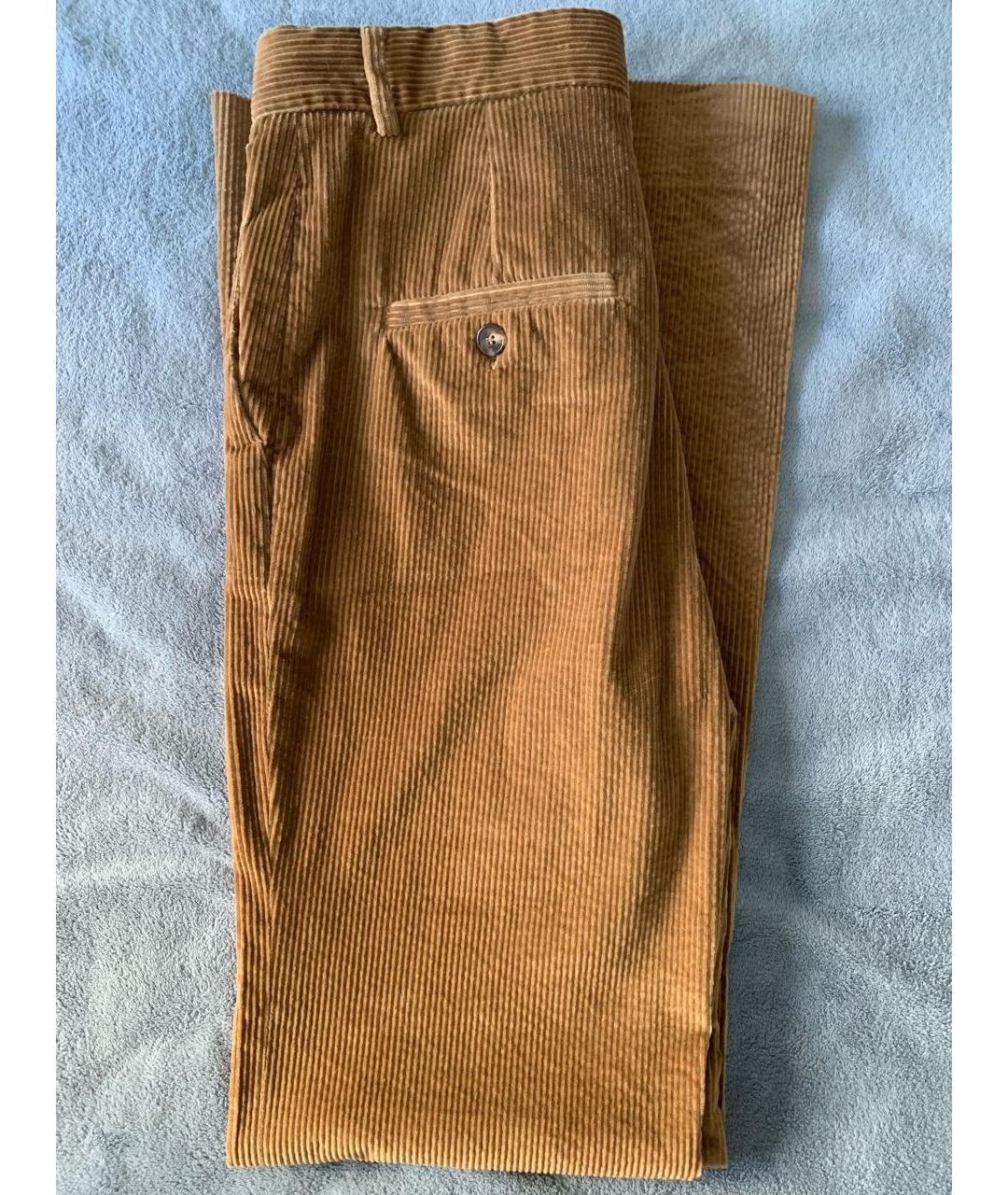 WEEKEND MAX MARA Коричневые бархатные брюки широкие, фото 6