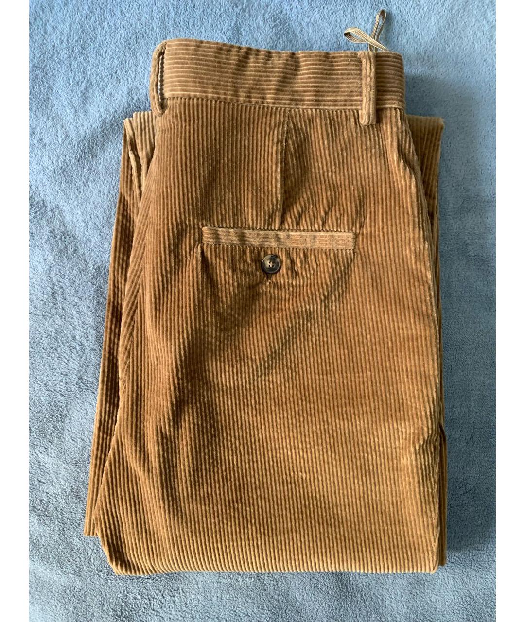 WEEKEND MAX MARA Коричневые бархатные брюки широкие, фото 8