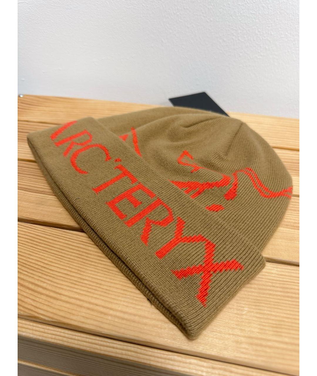 ARCTERYX Коричневая синтетическая шапка, фото 2