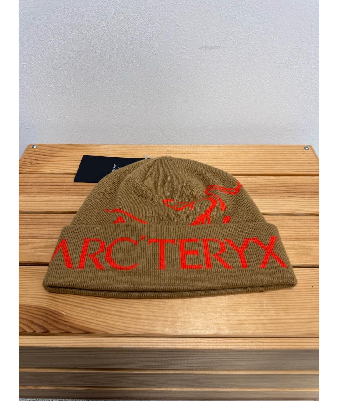 ARCTERYX Коричневая синтетическая шапка, фото 3