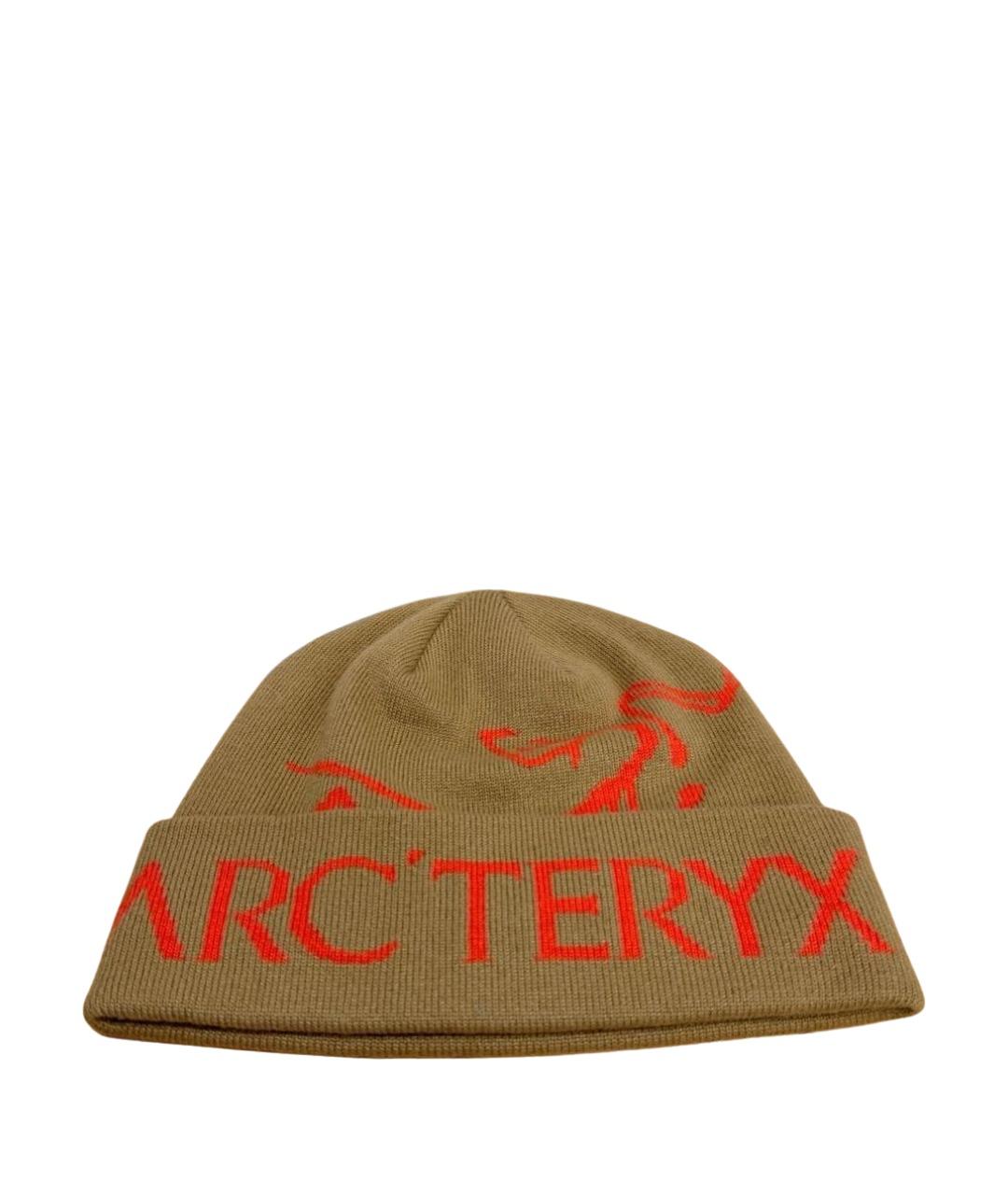 ARCTERYX Коричневая синтетическая шапка, фото 1