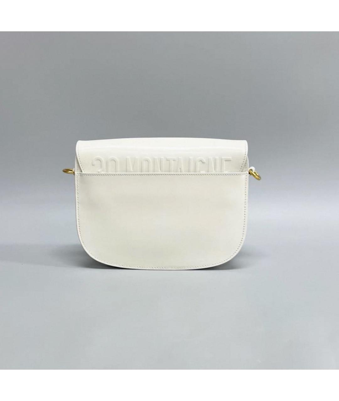 CHRISTIAN DIOR Белая кожаная сумка через плечо, фото 2