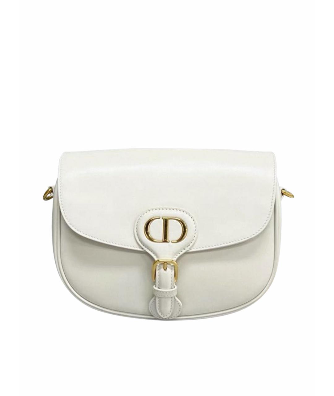 CHRISTIAN DIOR Белая кожаная сумка через плечо, фото 1