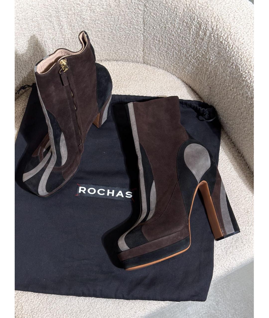 SIMONE ROCHA Коричневые замшевые ботильоны, фото 5
