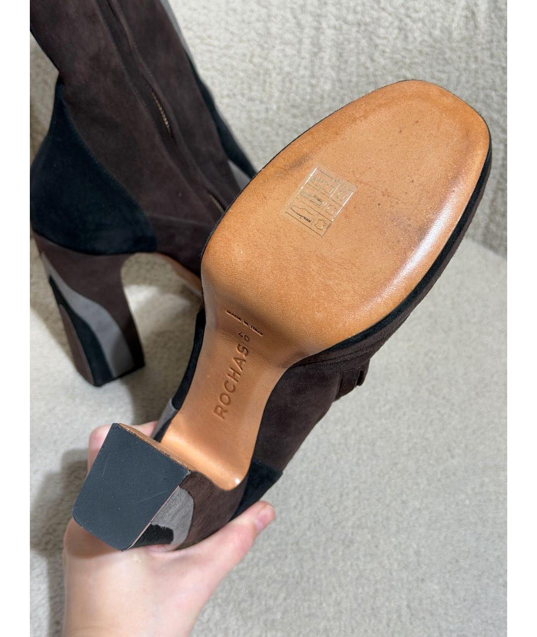 SIMONE ROCHA Коричневые замшевые ботильоны, фото 7