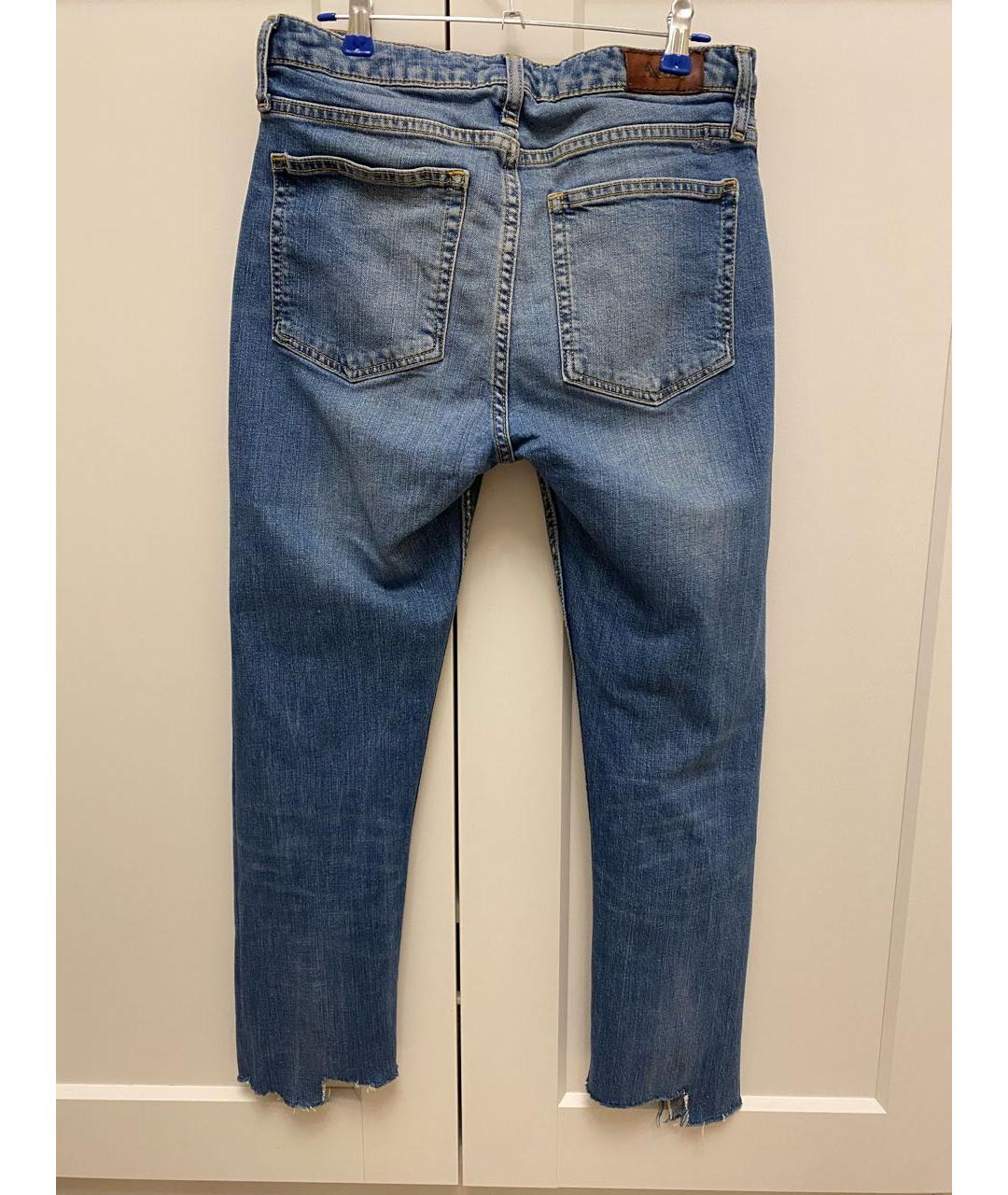 ACNE STUDIOS Голубые хлопковые джинсы слим, фото 2