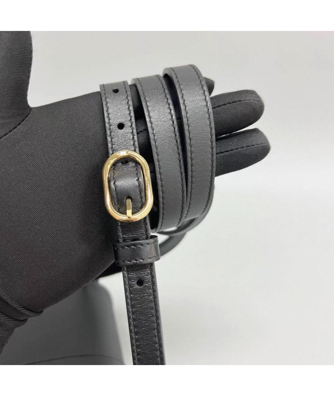 GUCCI Черная кожаная сумка через плечо, фото 4