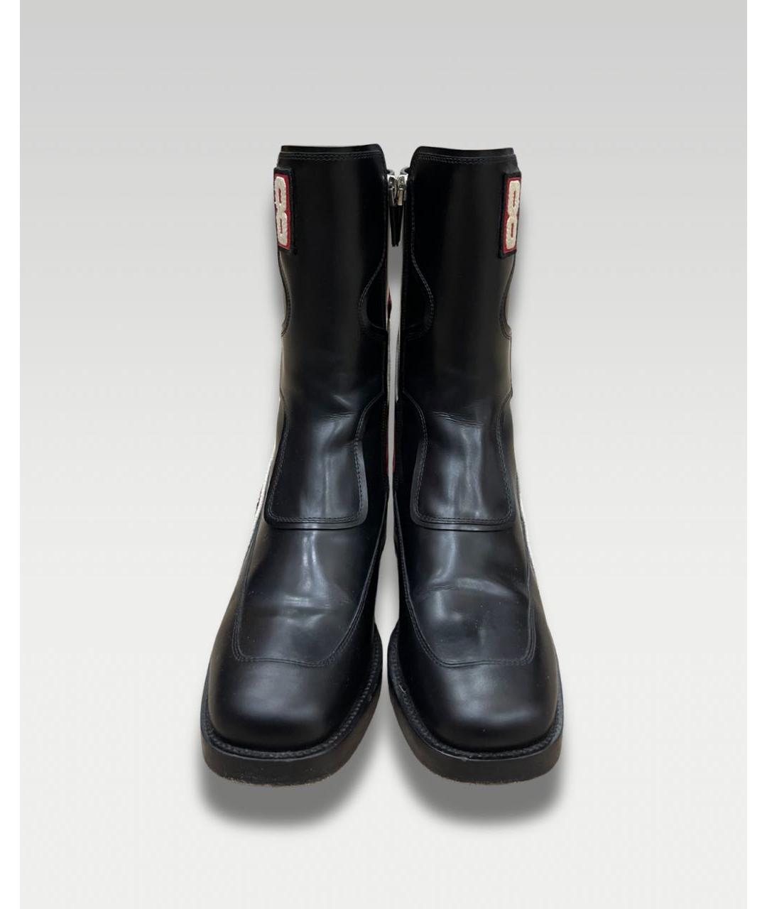 CHRISTIAN DIOR Черные кожаные ботинки, фото 2