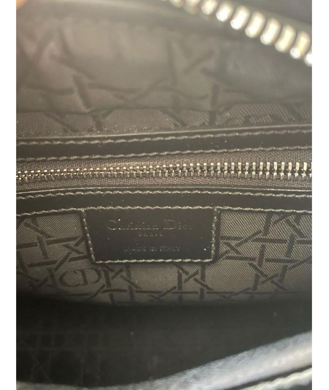 CHRISTIAN DIOR Черная сумка с короткими ручками из лакированной кожи, фото 5