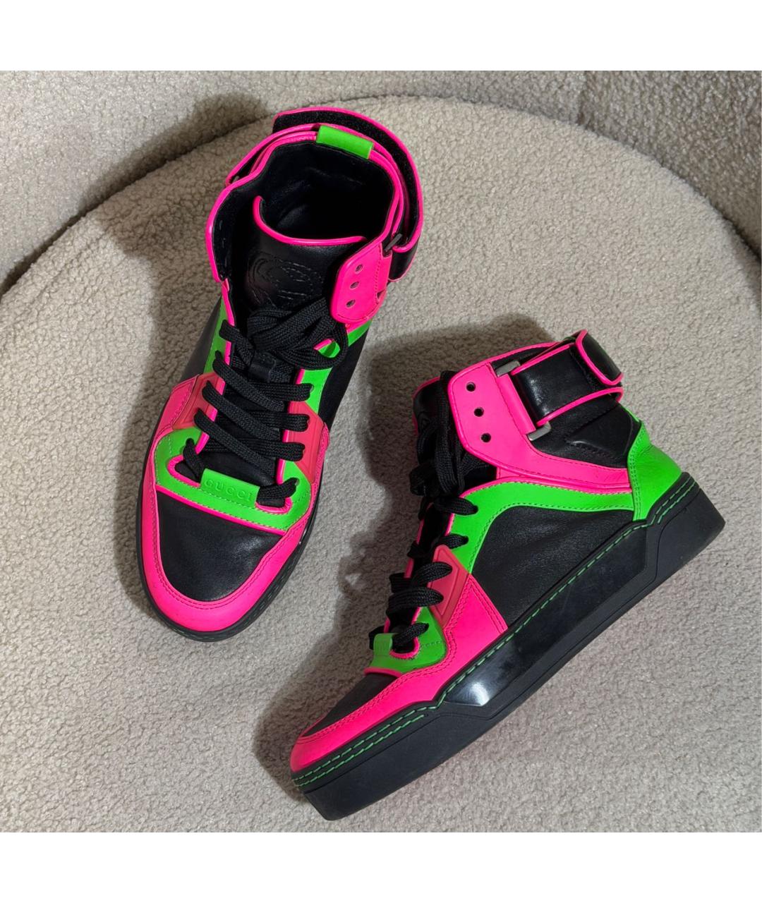 GUCCI Мульти кожаные кроссовки, фото 5