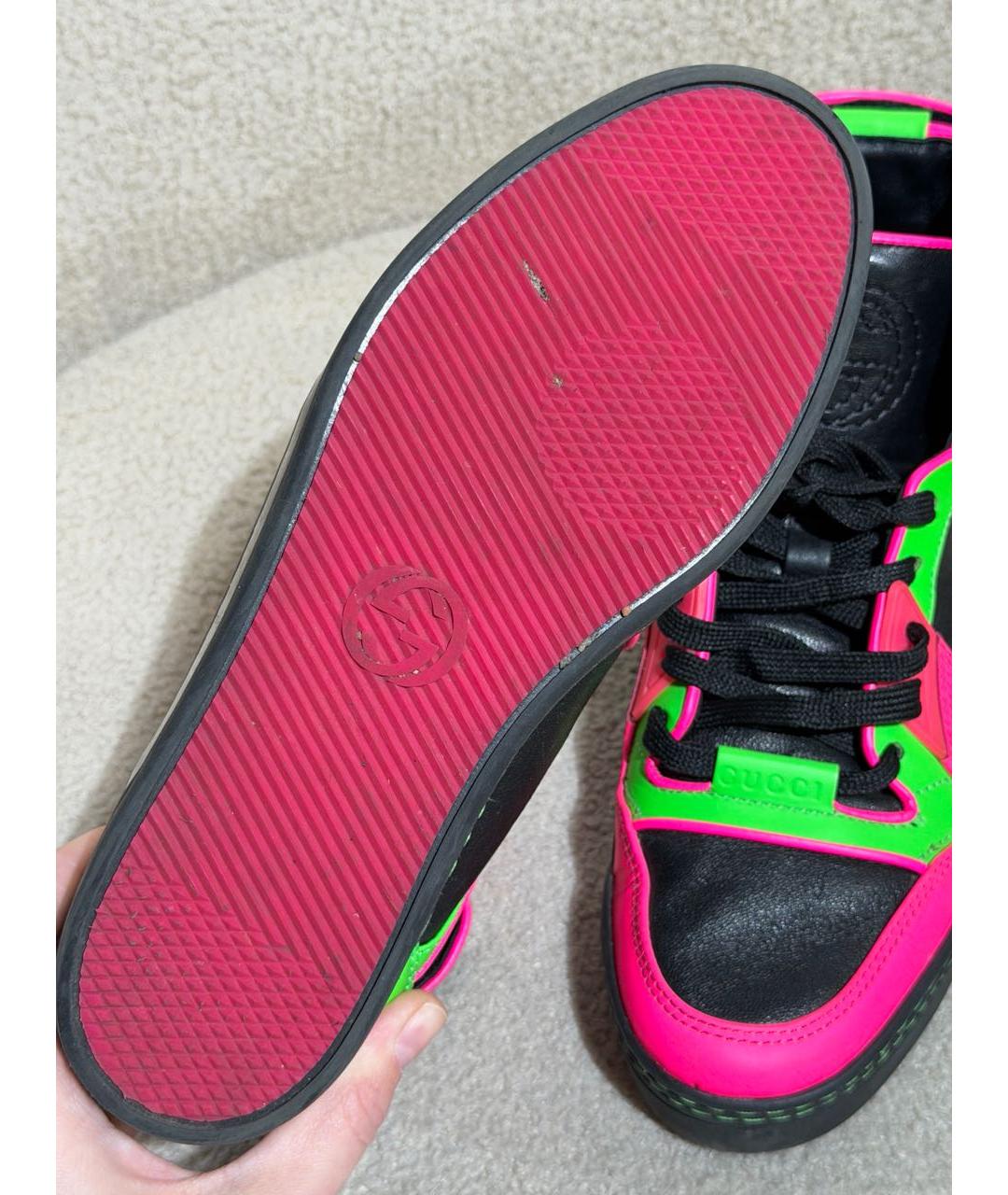 GUCCI Мульти кожаные кроссовки, фото 8