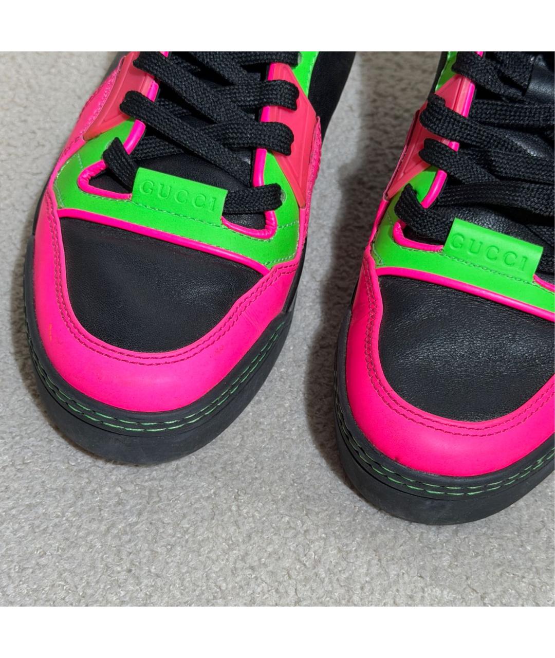 GUCCI Мульти кожаные кроссовки, фото 7