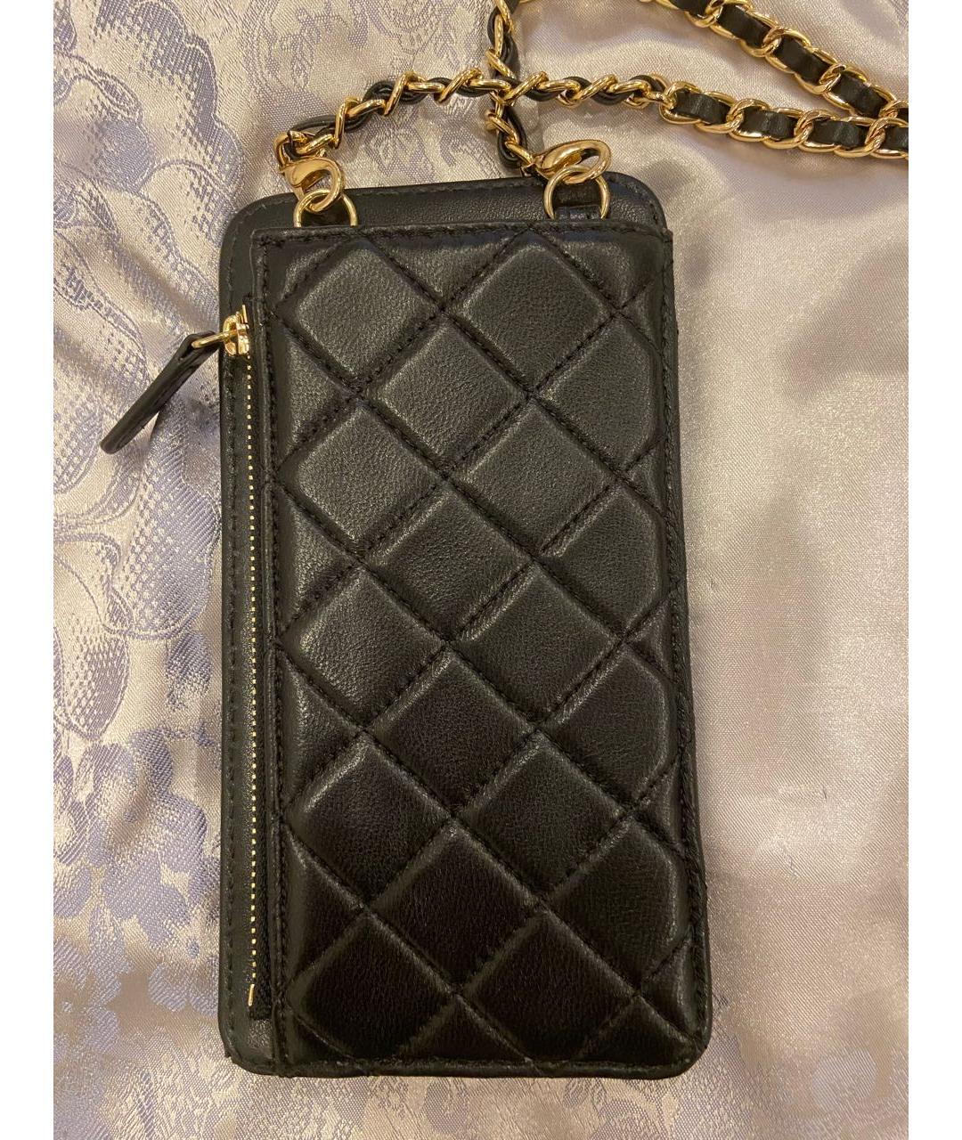 CHANEL Черная кожаная сумка через плечо, фото 2