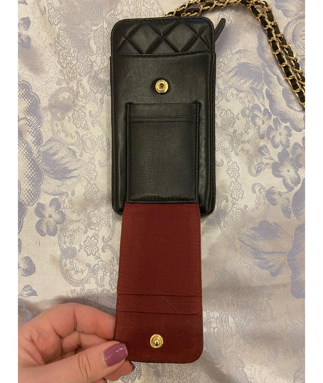 CHANEL Черная кожаная сумка через плечо, фото 4