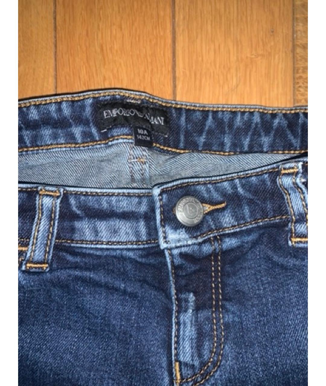 EMPORIO ARMANI Синие деним детские джинсы, фото 4