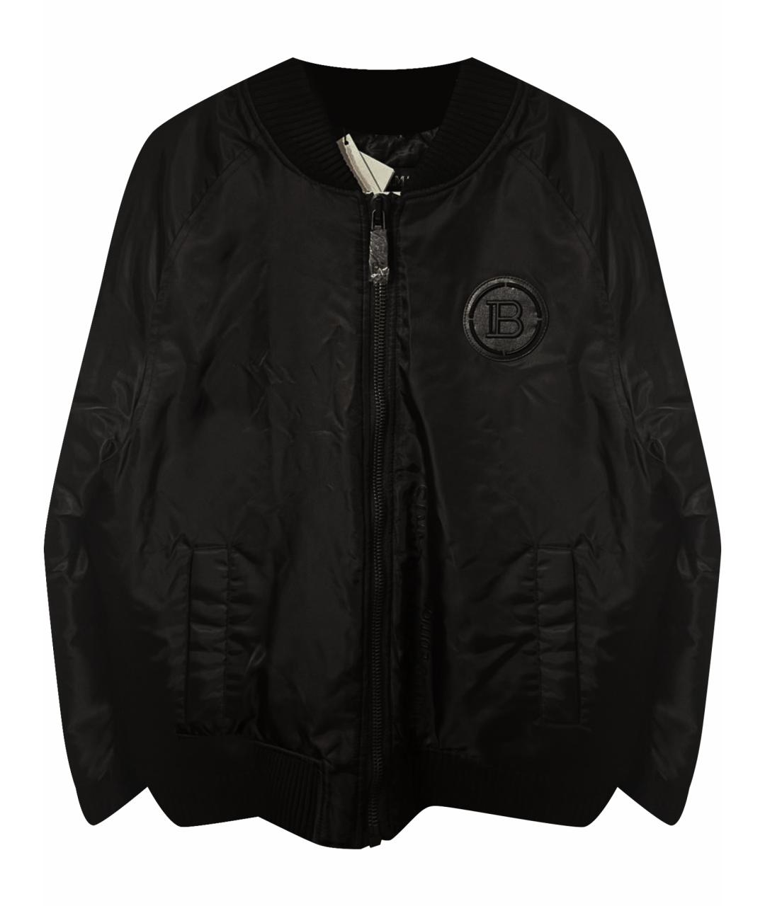 BALMAIN Черная полиэстеровая куртка, фото 1