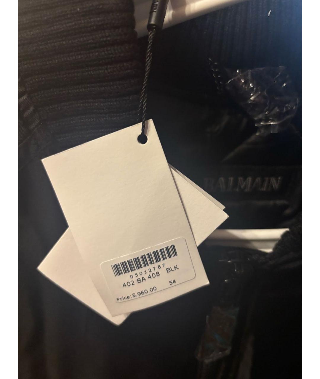 BALMAIN Черная полиэстеровая куртка, фото 3