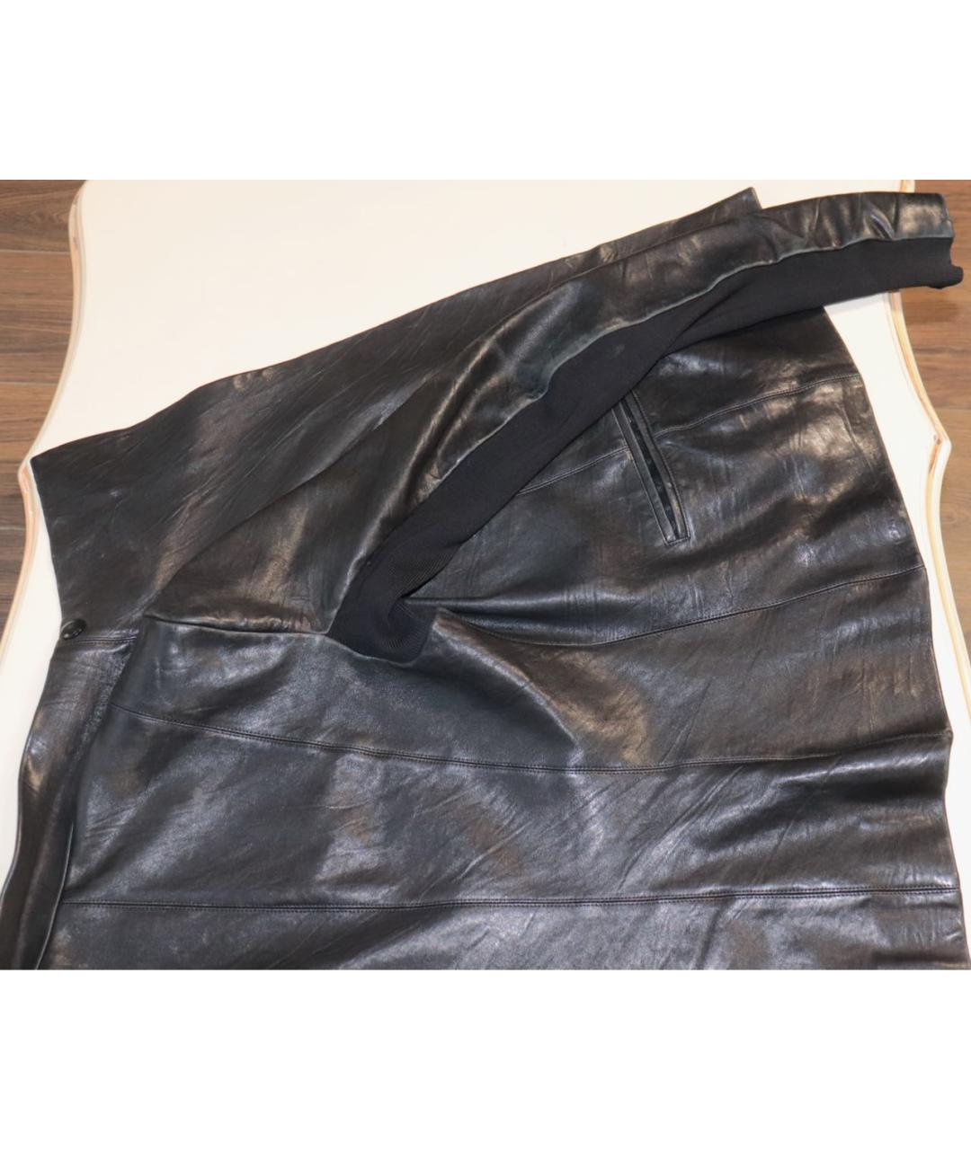 RICK OWENS Черная кожаная куртка, фото 8