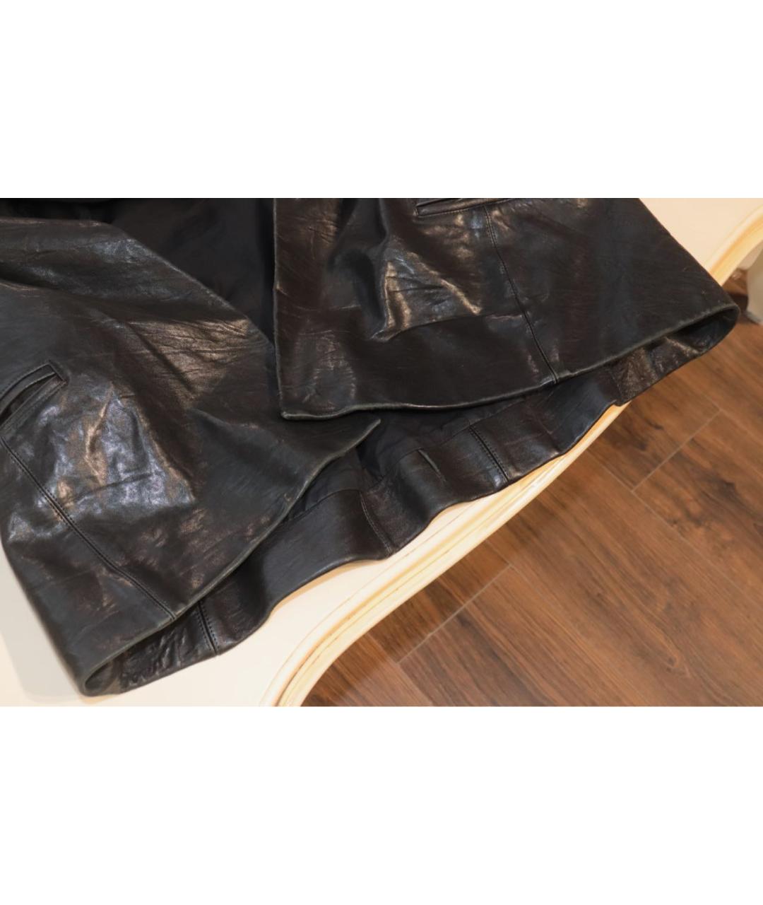 RICK OWENS Черная кожаная куртка, фото 7