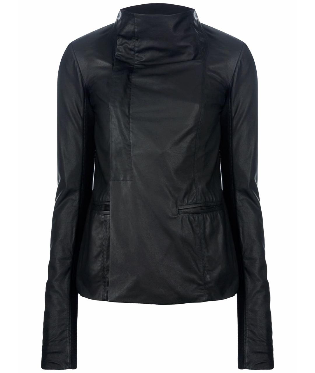 RICK OWENS Черная кожаная куртка, фото 1