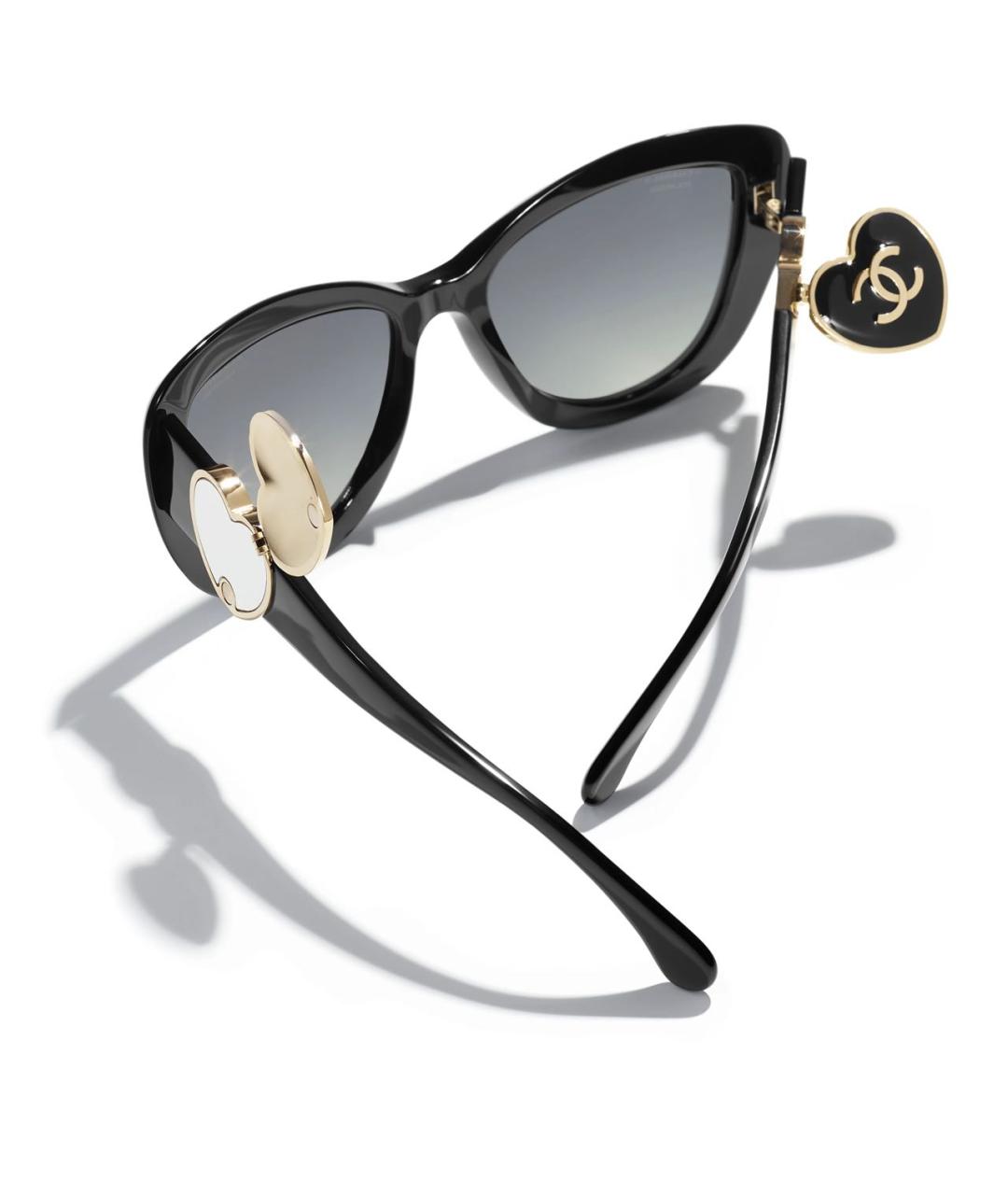 CHANEL Черные пластиковые солнцезащитные очки, фото 2