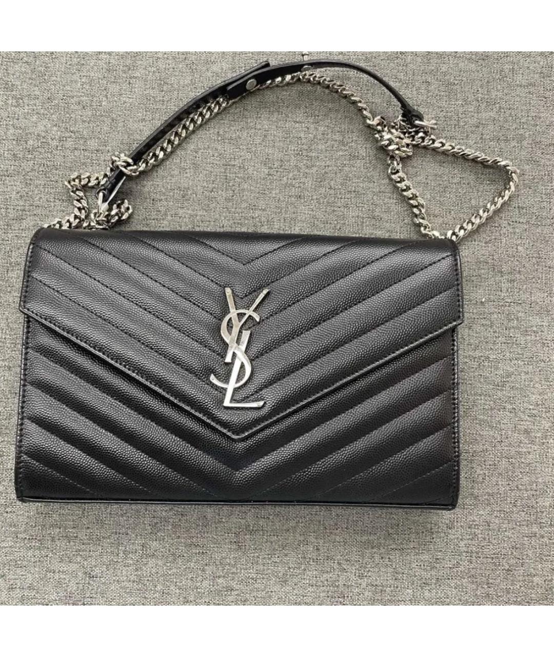 SAINT LAURENT Черная сумка через плечо, фото 2