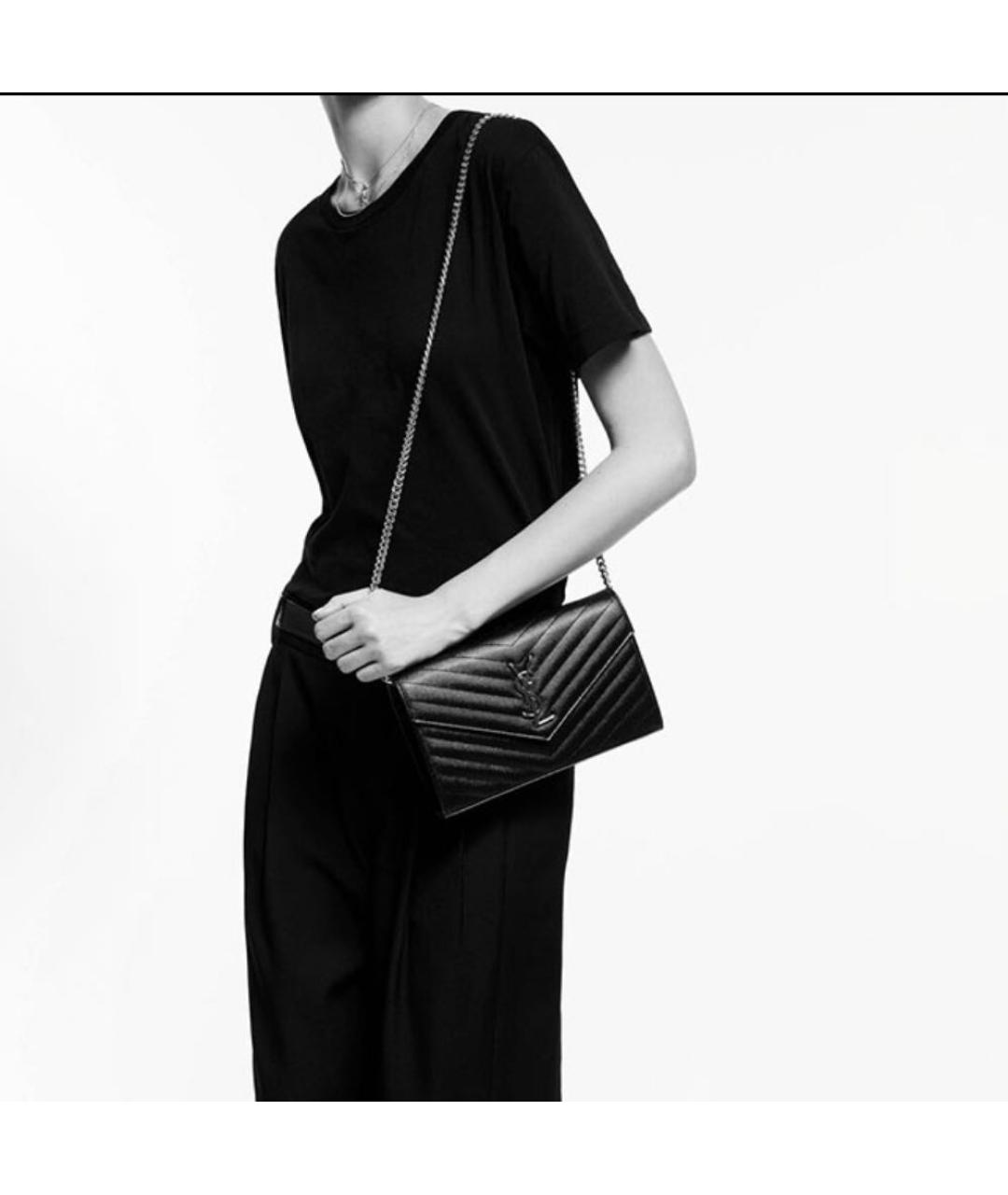 SAINT LAURENT Черная сумка через плечо, фото 7