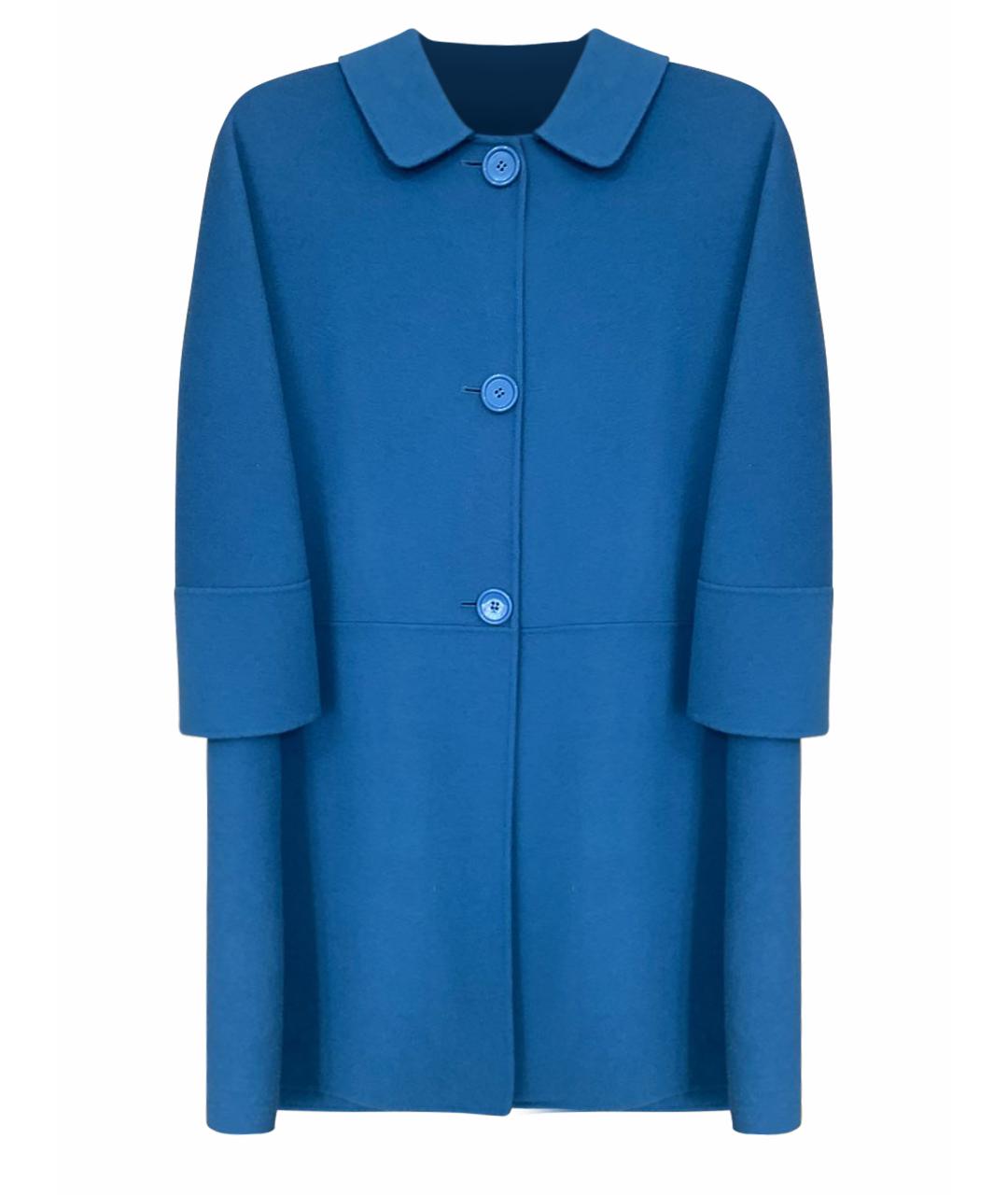 'S MAX MARA Голубое шерстяное пальто, фото 1