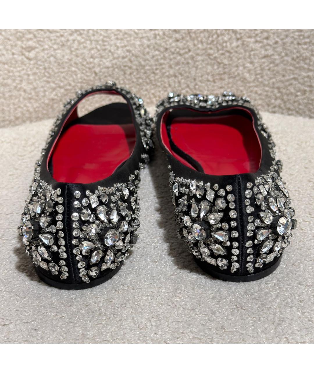 MOSCHINO Черные текстильные балетки, фото 4