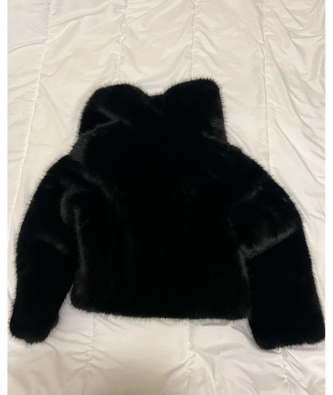 AUTENTIMENTS Черная полиэстеровая шуба, фото 2